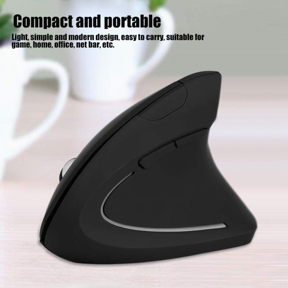 Tosuny Vertical Wireless Mouse,2.4GHz Optical 800/1200/1600 Adjustable DPI Wireless Ergonomic Vertical Gaming Mouse with USB Receiver,6 Buttons Non-delay Optical Mouse for Game/Home/Office/Net bar - Image 3