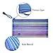 Selizo 18 Pcs 6 Colors Zipper Mesh Pouch for Cosmetic Makeup Office Supplies and Travel Accessories