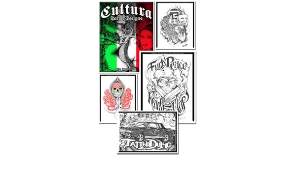 Mexican Cultura Gangsta Low Rider Aztec Prison 41 Pages Of Designs