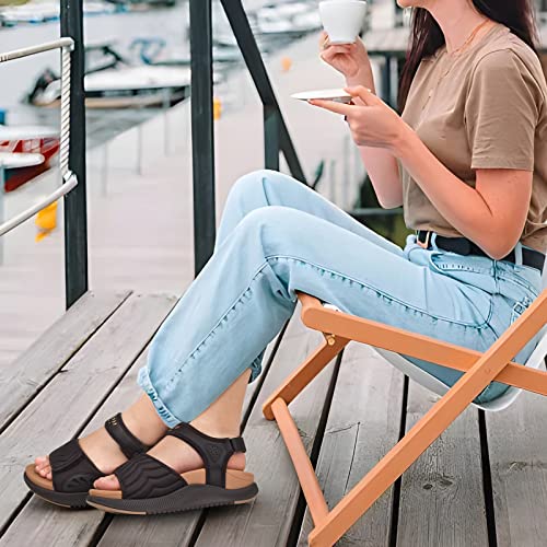 ONCAI Walking Sandals Women,Arch Support Hiking Sandals with Orthotic Outdoor Footbed for