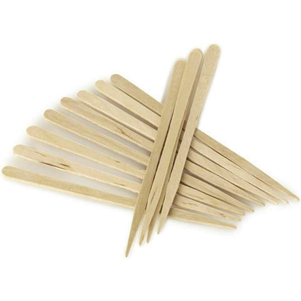 TNBL 100pcs Mini Disposable Wooden Waxing Spatulas Wax Applicator Sticks for Facial Hair Removal 3.5 inches