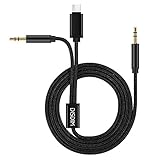 2 in 1 Moto Z Aux Cable, DISDIM Type C to 3.5mm Headphone Jack Adapter and Male Extension Audio Splitter Cord for Motorola Moto Z, Xiaomi 6, Le 2, iPhone 6 / 6 Plus, Android Smartphone to Car Stereo