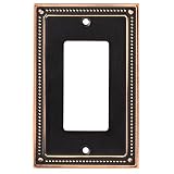 Franklin Brass W35060-VBC-C Classic Beaded Single Decorator Wall Switch Plate/Cover, Bronze with Copper Highlights