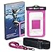 Kobert Waterproof Cell Phone Case (Pro Pink), Dry Bag Pouch for iPhone 8, 8 Plus, X, 6s, 6s Plus Samsung Galaxy s7, s7 Edge, s6, Any Phone up to 6 Inches - Pink Strap and Armband