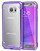 Galaxy S7 Edge Case, ELOVEN Slim Hybrid Shockproof Galaxy S7 Edge Protective Case for Girl Crystal Clear Silicone Bumper Cool Hard Defender Cover for Samsung Galaxy S7 Edge Clear Case - Purple