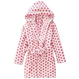 Evebright Kids Girl Soft Touch Plush Bathrobes Hooded