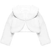 Blulu Girls Faux Fur Bolero Princess Shawl Wraps Girls Shrug Coat Jacket Flower Cape Wedding Party Dress