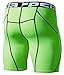 TSLA Men's Athletic Compression Shorts, Sports Performance Active Cool Dry Running Tights, Zero Shorts Neon Green, Medium