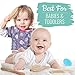 4 Piece Wooden Baby Hair Brush and Comb Set - Natural Soft Goat Bristles | Wood Bristles for Massage | Helps to Prevent or Cradle Cap - for Newborns and Toddlers | Perfect Baby Shower & Registry Gift