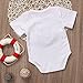 Funny Newborn Infant Baby Girls Boys Short Sleeve Bodysuit Romper White Outfits Clothes