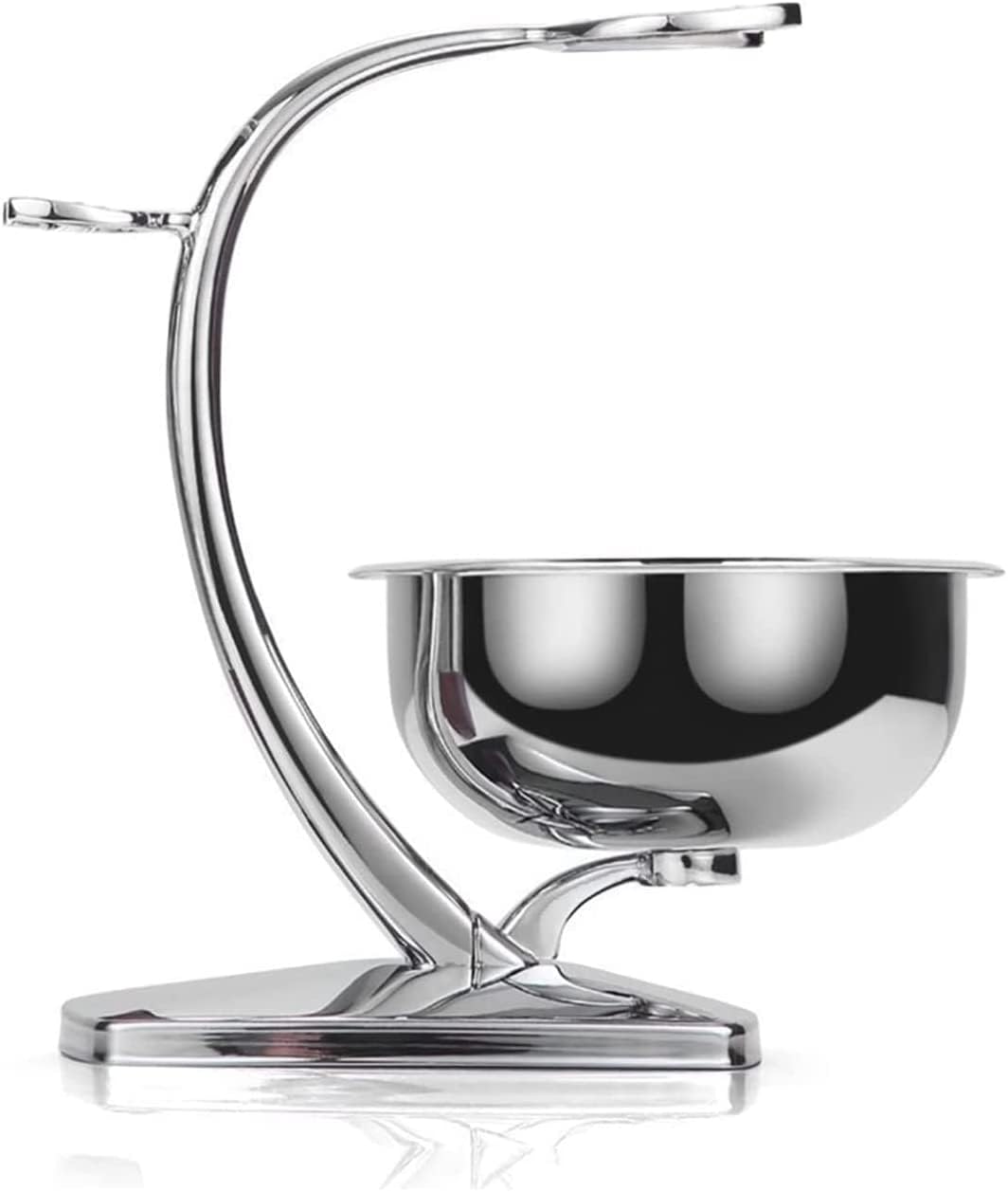 GRUTTI Safety Shaving Stand, Shaving Set for Men 2 in 1, Stainless Steel Shaving Brush Holder and Soap Dish, Magnetic Design to Stabilize Shaving Bowl — image 1