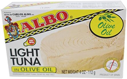 Albo Light Tuna in Olive Oil, 4 oz Can (Pack of 2)
