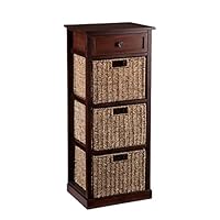 Southern Enterprises Kenton 3-Basket Storage Tower, Brown