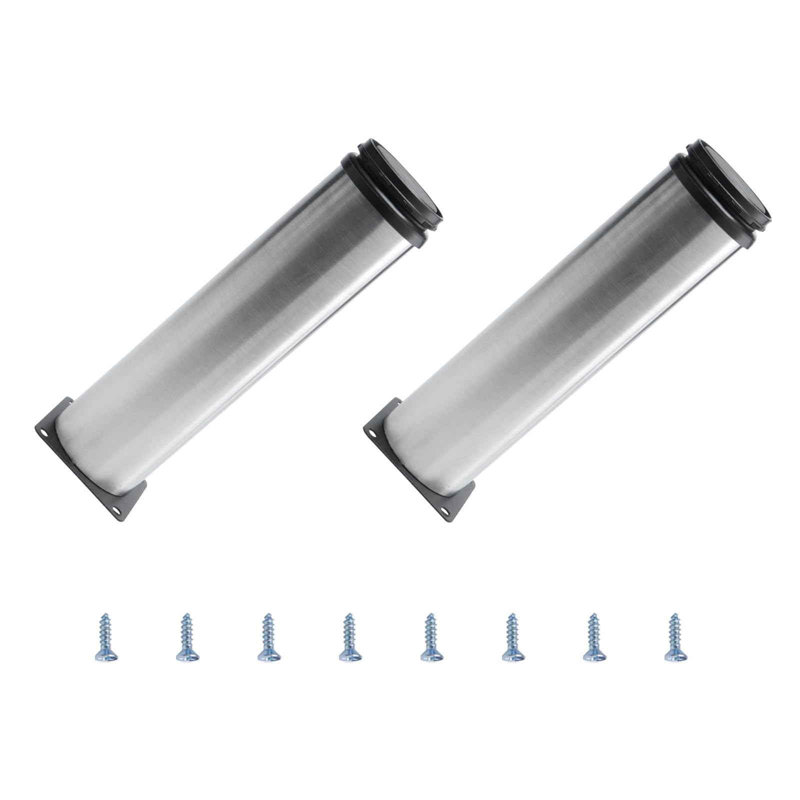 METALLIXITY Furniture Legs (10 Inch Height) 2Pcs, Stainless Steel Furniture Cabinet Metal Legs with Screws - for Home DIY Projects, Sofa Legs, Chair Legs, Table Legs