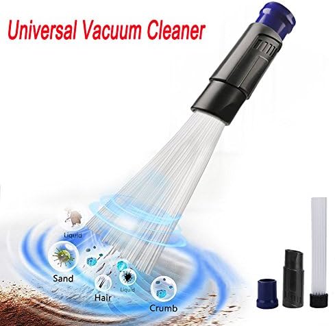Nikay Sain Universal Vacuum Attachment Dust Cleaner tube for Air Vents Keyboards Drawers Plants Tools for Vents/Keyboards/Drawers/Car (Blue, Grey) (Grey)