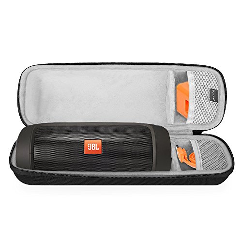 BOVKE for JBL Charge 2 & Charge 2 + Plus Wireless Bluetooth Speaker Hard EVA Shockproof Carrying Case Storage Travel Case Bag Protective Pouch Box, Black