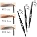 3 Colors Eyebrow Pencil Set Waterproof Drawing Automatic Eye Brow Long Lasting Sweat Proof Brown Black Grey 4 Eyebrow Stencils