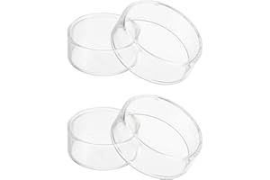PATIKIL 35mm/0.38inch High Borosilicate Glass Petri Dishes with Lids, 2Pcs Petri Plates for Lab Science Experiment, Clear