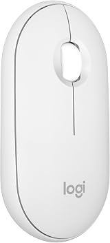 Logitech Pebble Mouse 2 M350s Slim Bluetooth Wireless White