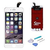 SANKA LCD Screen Display Digitizer Touch Screen Replacement Kit Glass Frame Assembly Panel for iPhone 6 (4.7 inches) with Repair Tools, White
