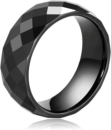 Amazon Aooaz ファッションリング 菱形 トライアングル カジュアル 幅広 8mm ステンレス リング 指輪 男性用 彼氏にプレゼント ブラック サイズ 19 リング 通販