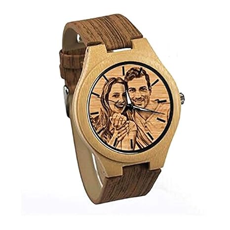 Personalisierte hölzerne Foto Watch benutzerdefinierte Uhren für Männer, EIN perfektes persönliches Geschenk für Boy Friend