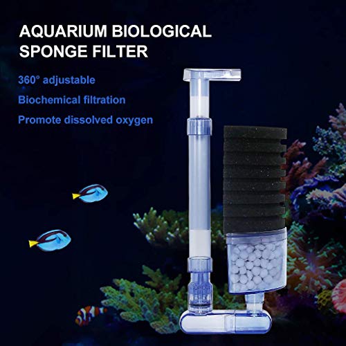 boxtech Aquarium Filter, Upgraded Aquarium Biochemical Sponge Filter Quiet Submersible Foam Filter for 10-15 Gallon Fish Tank Fresh Water/Salt Water - Thumbnail 6
