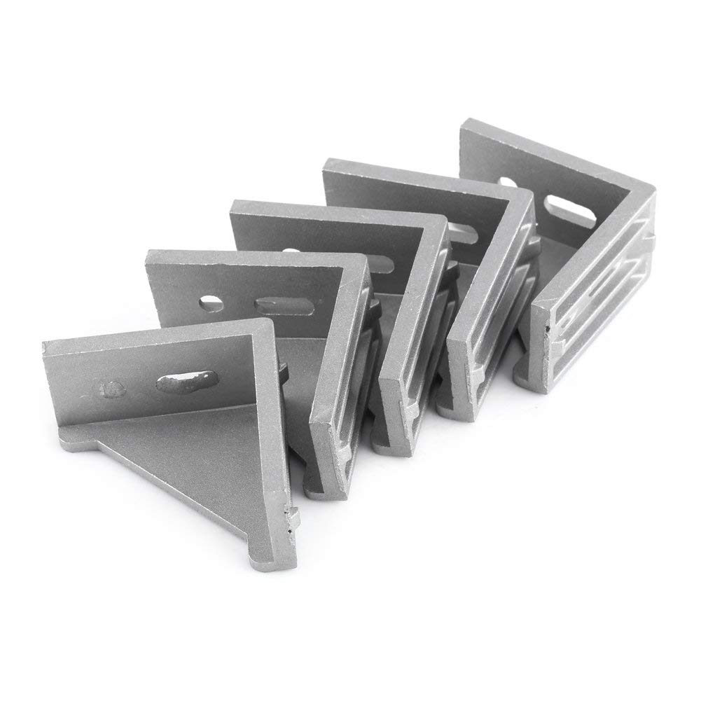 5pcs Aluminium Alloy Corner Brackets L-Shaped Right Angle Corner Brackets 58 x 58 mm x 28 mm