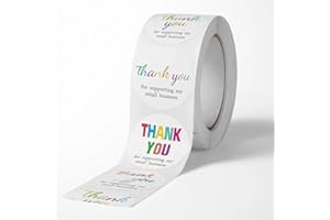 BOLDPIN Thank You Stickers 500PCS Labels for Small Business 8 Watercolor Designs,Thank You for Your Order Sealing Stickers Decoration,Thank You for Your Purchase Sticker Label (Rainbow)