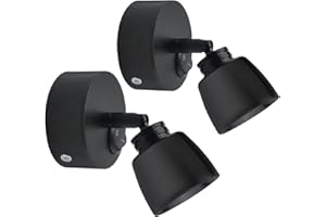 Luxvista 12 Volt RV Reading Lamp Spotlight, 3W Wall Mount RV Lights Interior Fixtures with Switch for Bedside Lamp of Boat Camper Truck Trailer Caravan 5th Wheel Vehicles-Daylight 6000K (2-Pack)