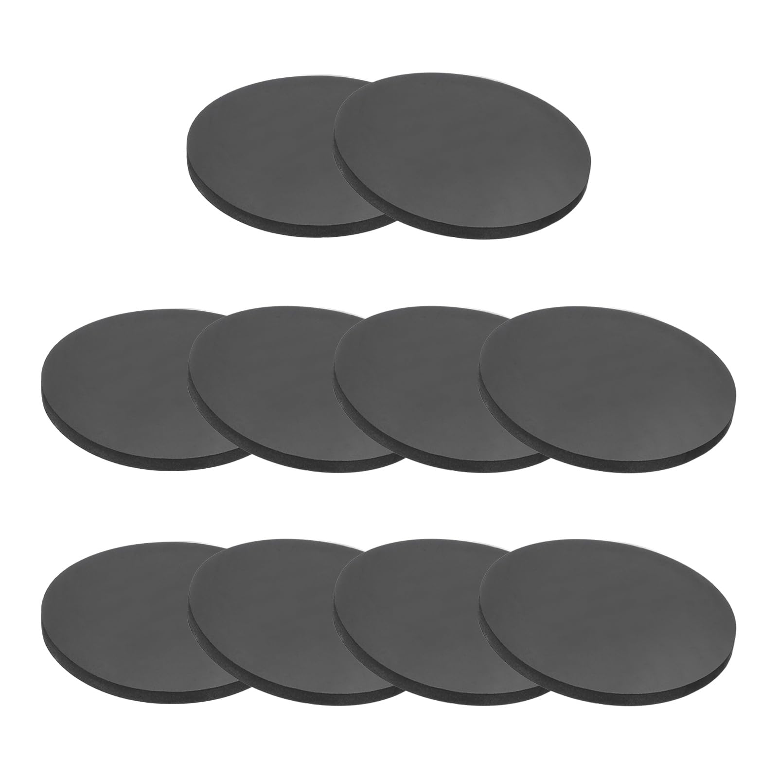 PATIKIL Rubber Solid Discs Washers, 10 Pcs 85mm OD x 6mm Thick Rubber Round Gasket Pad Bushings Spacer Washer for DIY Gasket Craft, Black