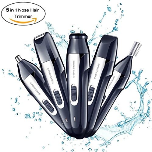 Beard trimmer Nose Hair Trimmer Nose ear Trimmer Shaver Body shaver Bikini Trimmer Sideburn Trimmer Eyebrow trimmer Easy to use and clean USB Cable 5 in 1