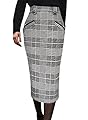 VFSHOW Womens Vintage High Waist Work Office Business Pencil Midi Skirt