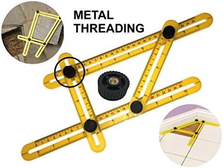 Angle-izer Template Tool | Rulers Form Any Angle | Multifunctional use for DIY Projects and Expert Craftsman | Long Lasting Knobs with Metal Threading | Inches and Centimeters | Durable and Portable