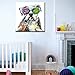SEVEN WALL ARTS - Modern Hand Painted Oil Painting Animal Cute Dog Funny Playboy Pug Artwork with Stretched Frame for Home Decor 24 x 24 Inch