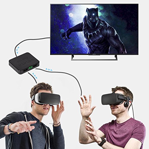 HDMI Splitter 1 x 2, Adwox 1 Input to 2 Outputs HDMI Amplifier Switcher Box Hub Support 4KX2K 3D 2160p 1080p for HDTV/Blu-Ray player/DVD/DVR/Xbox, with a 0.8M Micro USB Cable