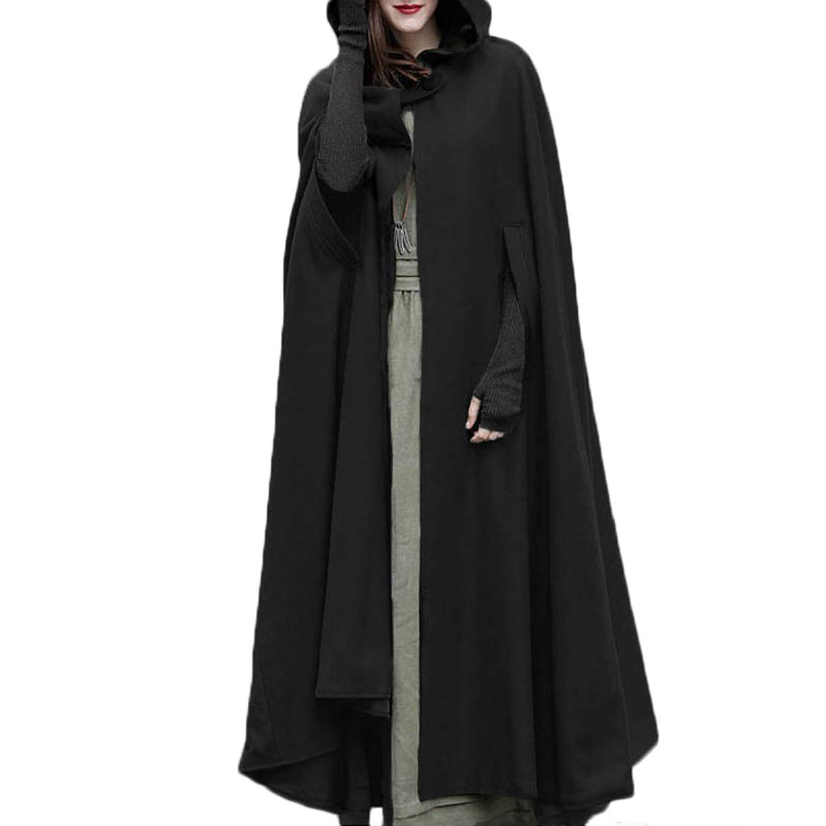open front cape coat