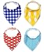 B.B. Baby Bibs 4-Pack by Bodacious Bambino | Drool Bandana Bibs for Boys | Drooling Bibs with Style