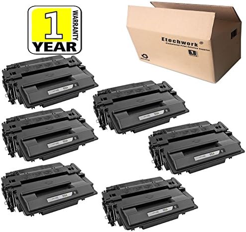 Etechwork CE255A 55A Toner Cartridge Compatible for LaserJet P3010 P3011 P3016 P3015 P3015X P3015D P3015N P3015DN,LaserJet Pro MFP M521DN M521DW M525DN M525F M525C ( 6 Pack,Black )