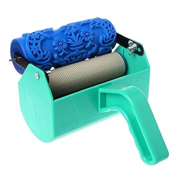 Patterned Paint Roller Dekorative Textur Roller mit einfarbiger Lackiermaschine 5 Zoll geprägten Kunststoffgriff für die Wand