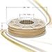 AMOLEN 3D Printer Filament, Wood Color 1.75mm PLA Filament +/- 0.03 mm, 0.5 LBS, Includes Sample Shining Silver &White Flexible Filament.