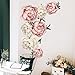 Flowers Wall Sticker Peony Rose, Outivity Waterproof PVC Wall Decals Flowers for Sofa Background Living Room Bedroom Kitchen Nursery Room Decorations (Pink, S)