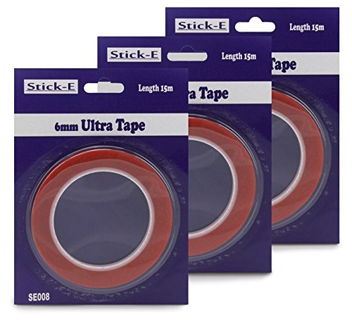 Stick-E Ultra Clear High Tack Tape 6mm x 15m (3 ROLLS)