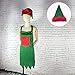 LOVEINUSA Christmas Elf Apron and Hat Set, Santa Aprons Hats Cosplay for Christmas Party Costume Supplies
