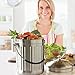 Housewares Solutions Leak Proof Stainless Steel Compost Bin 1.3 Gallon – Includes 4 Extra Free Filters