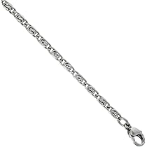 ●RSSC● LOGO BEADS CHAIN NECKLACE - SURGICAL STEEL / unisex Large Bead Mesh Necklace by Erica Zap (Metal Necklace