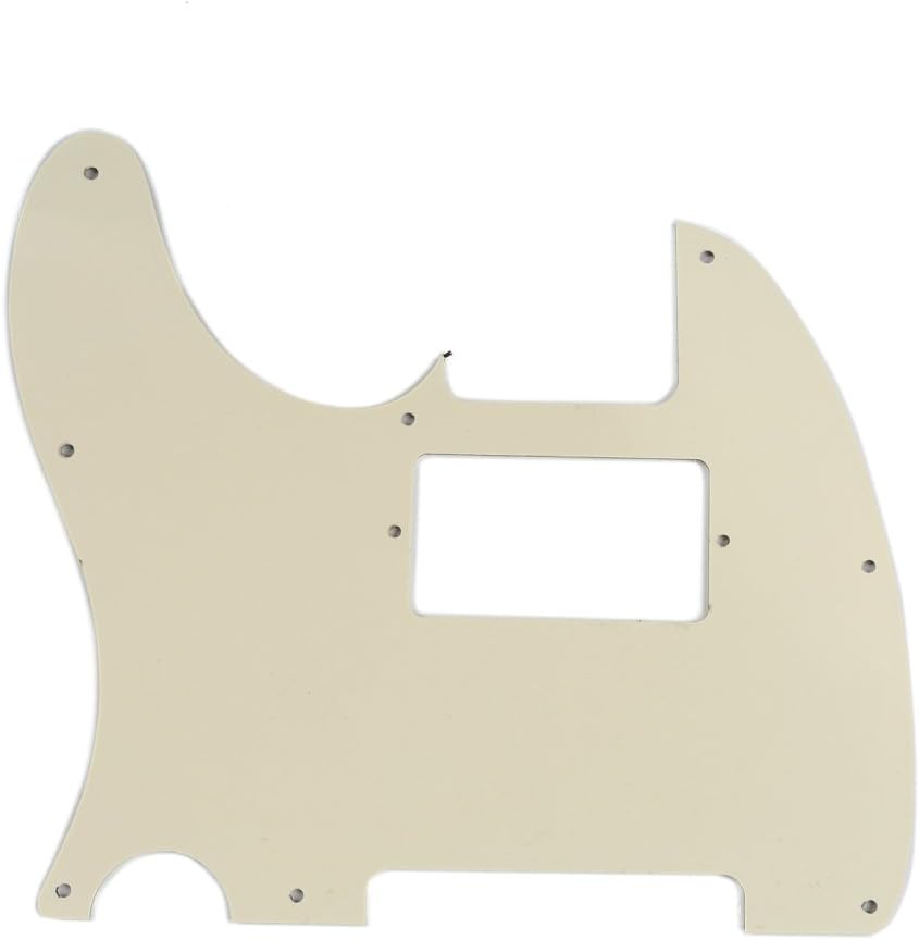 Musiclily 8 Hole Humbucker Tele Pickguard HH Scratch Plate for Fender USA/Mexican Standard Telecaster Modern Style Electric Guitar,3Ply Cream - Image 3