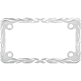GG Grand General 60393 Chrome Flame Motorcycle License Plate Frame, 7-1/2
