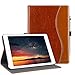 New 6th Generation iPad Case Leather Smart 5th Generation iPad Case Folio Cover Anti-Slip Stripe Card Holder Pocket Smart Auto Wake and Sleep for New iPad 9.7 inch 6th/5th Generation Elegant Brown