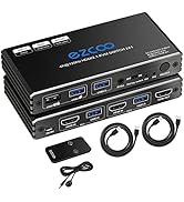 8K HDMI 2.1 KVM Switch USB 3.0 2 Ports with Hotkey 8K@60Hz 4K@120Hz 48Gbps Share 2 Computers with...